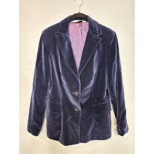 Vintage 1970s Koret of California Royal  Blue Velvet Blazer Jacket